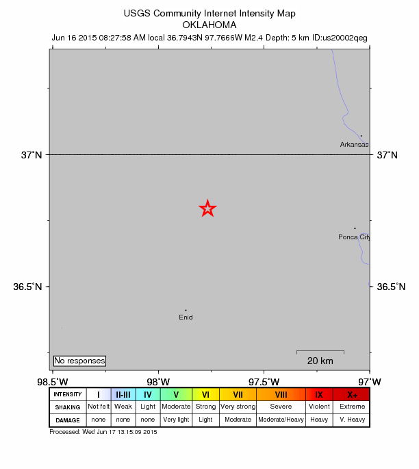 Did You Feel It? map: shaking reported by the public