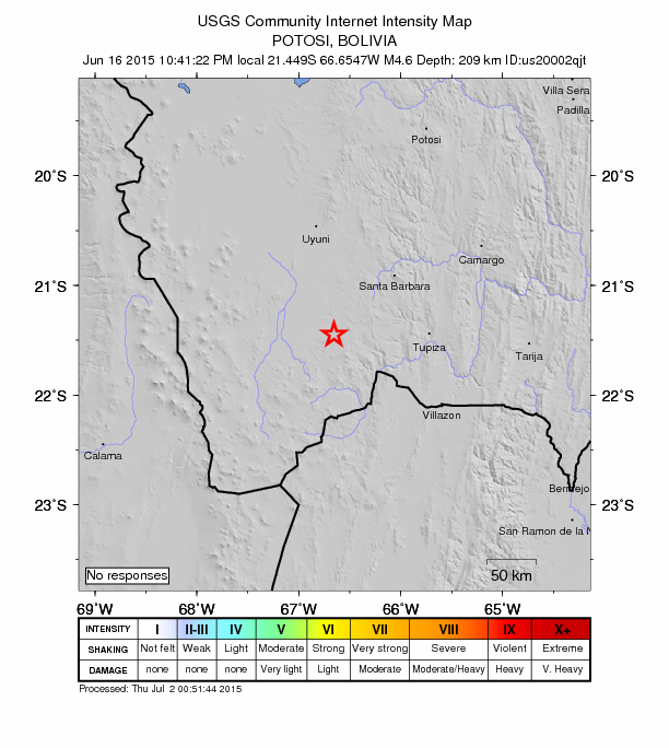 Did You Feel It? map: shaking reported by the public