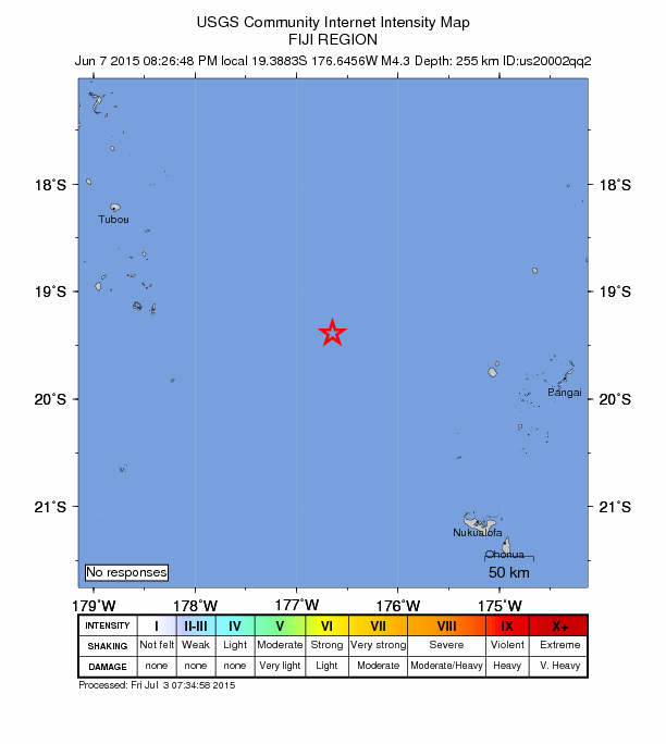 Did You Feel It? map: shaking reported by the public