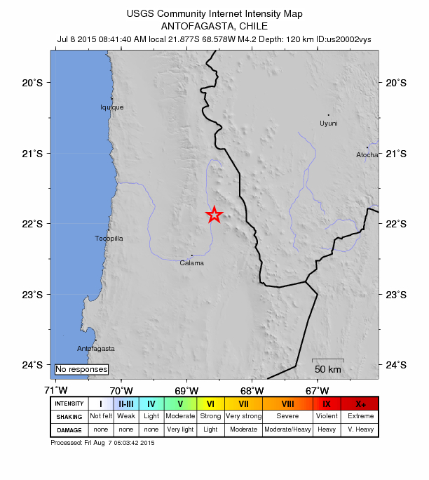 Did You Feel It? map: shaking reported by the public