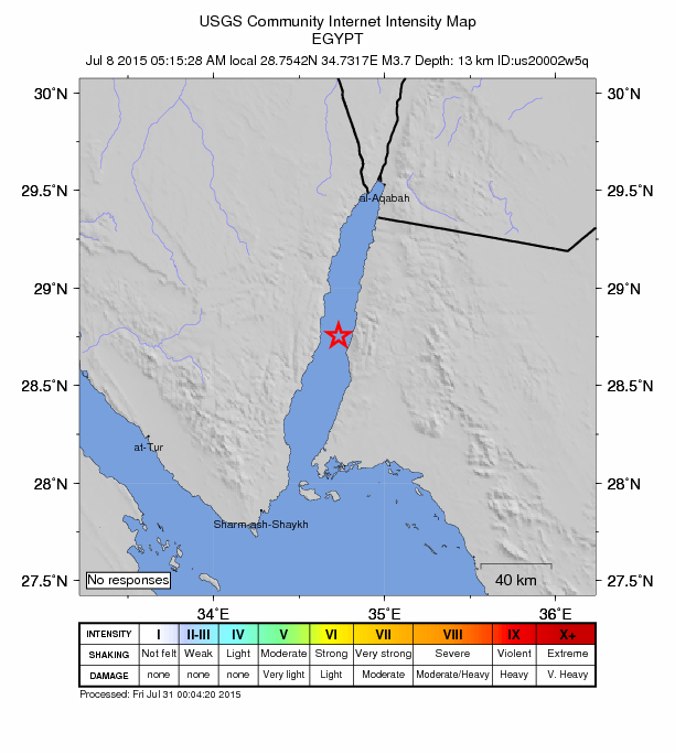 Did You Feel It? map: shaking reported by the public