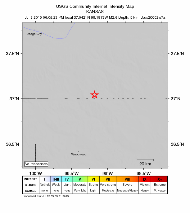 Did You Feel It? map: shaking reported by the public