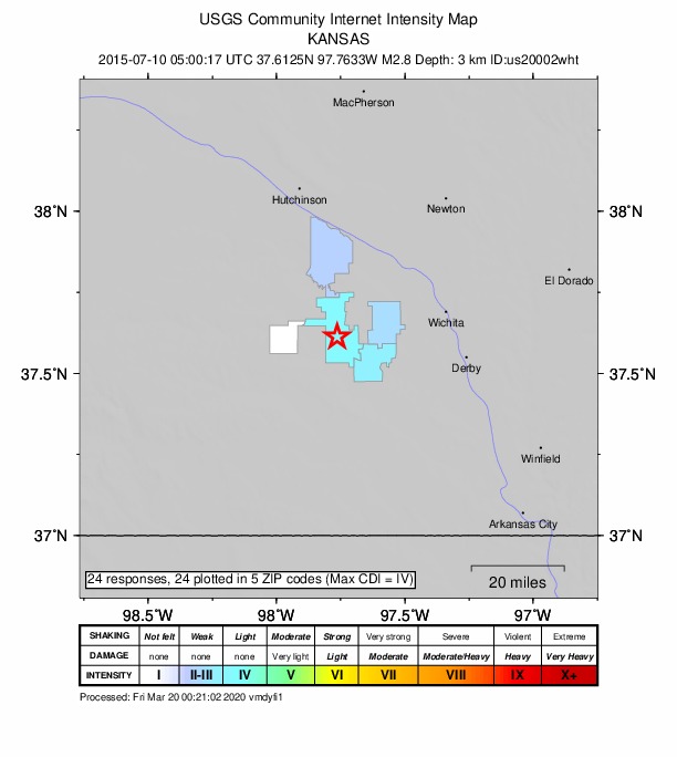 Did You Feel It? map: shaking reported by the public