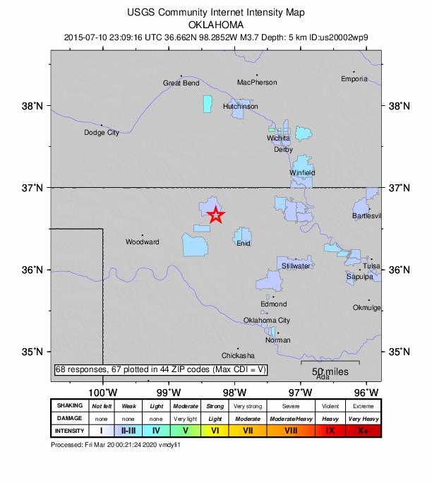 Did You Feel It? map: shaking reported by the public