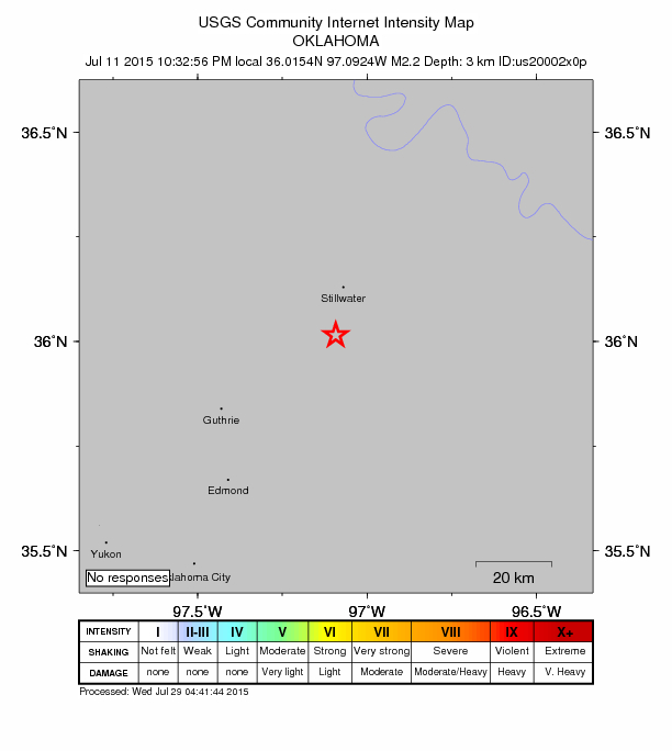 Did You Feel It? map: shaking reported by the public