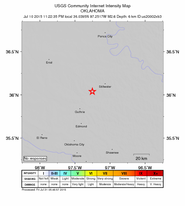 Did You Feel It? map: shaking reported by the public