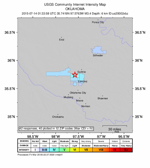Did You Feel It? map: shaking reported by the public