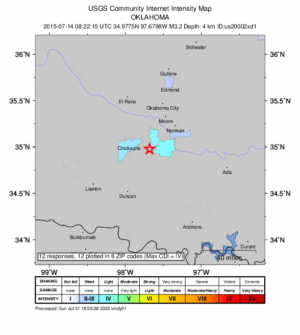 Did You Feel It? map: shaking reported by the public