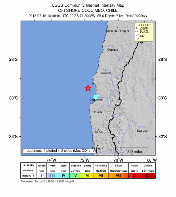 Did You Feel It? map: shaking reported by the public