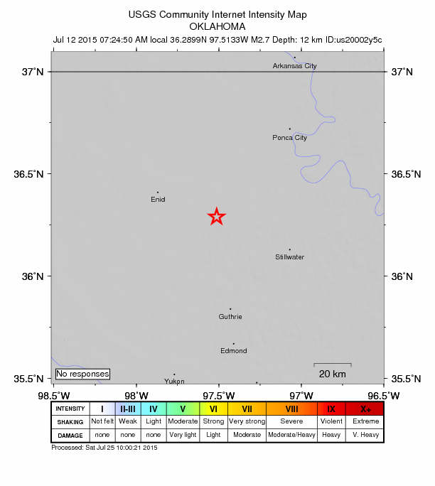 Did You Feel It? map: shaking reported by the public