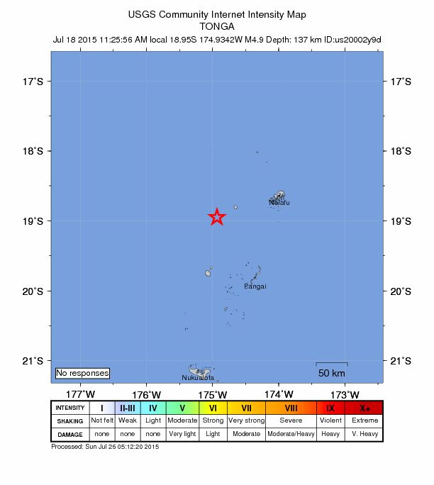 Did You Feel It? map: shaking reported by the public