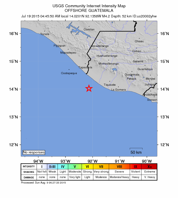 Did You Feel It? map: shaking reported by the public