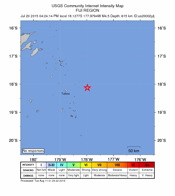 Did You Feel It? map: shaking reported by the public