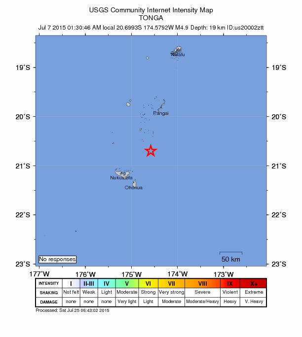 Did You Feel It? map: shaking reported by the public