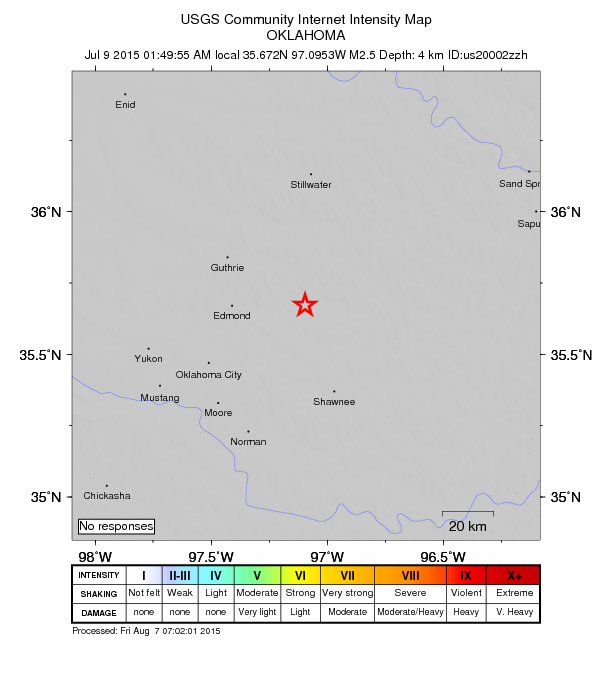 Did You Feel It? map: shaking reported by the public