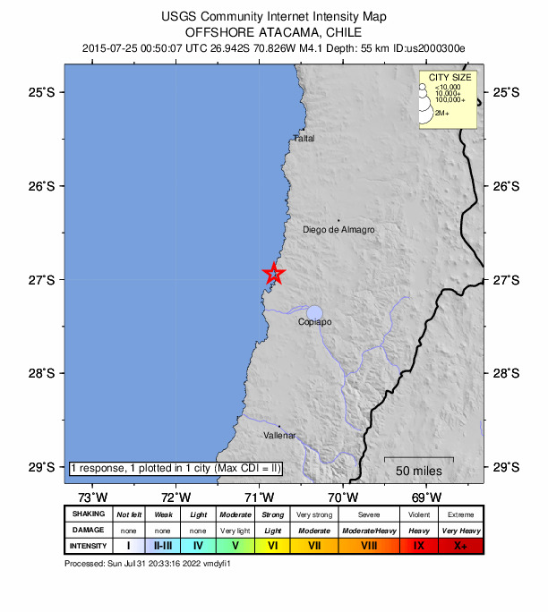 Did You Feel It? map: shaking reported by the public