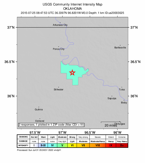 Did You Feel It? map: shaking reported by the public