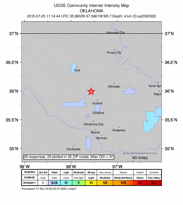 Did You Feel It? map: shaking reported by the public