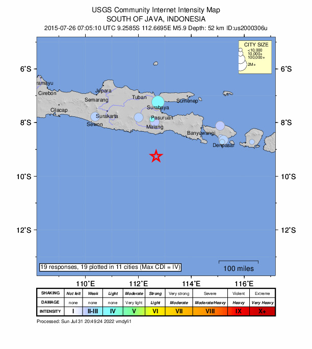 Did You Feel It? map: shaking reported by the public