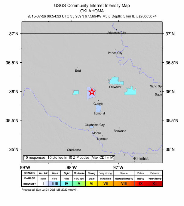 Did You Feel It? map: shaking reported by the public