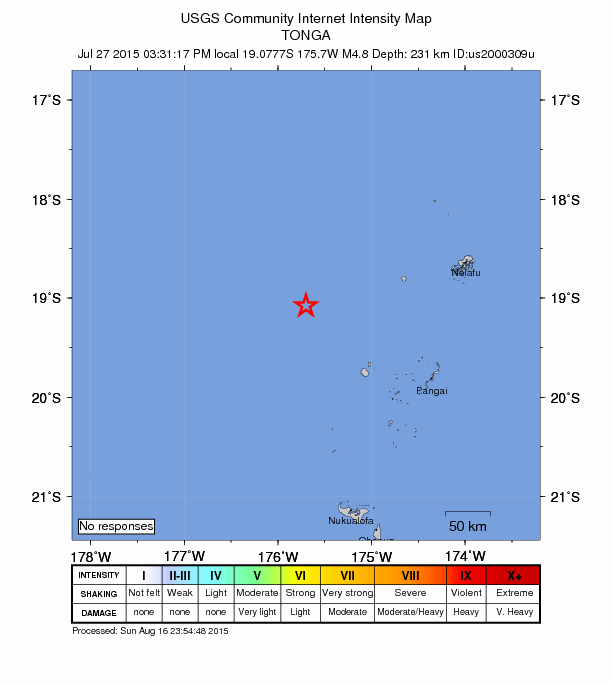 Did You Feel It? map: shaking reported by the public