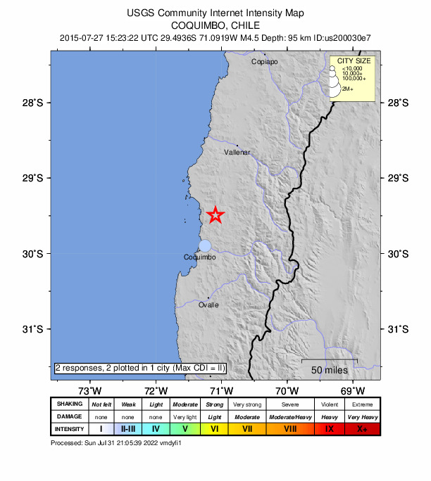 Did You Feel It? map: shaking reported by the public