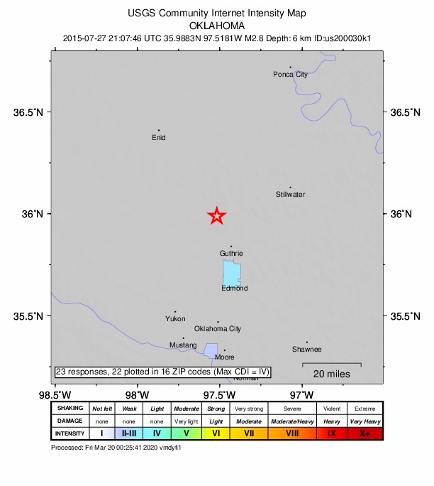 Did You Feel It? map: shaking reported by the public