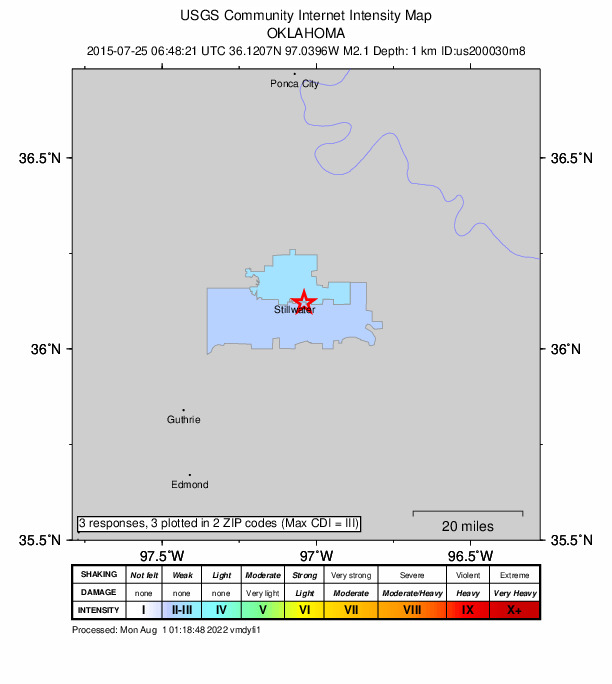 Did You Feel It? map: shaking reported by the public