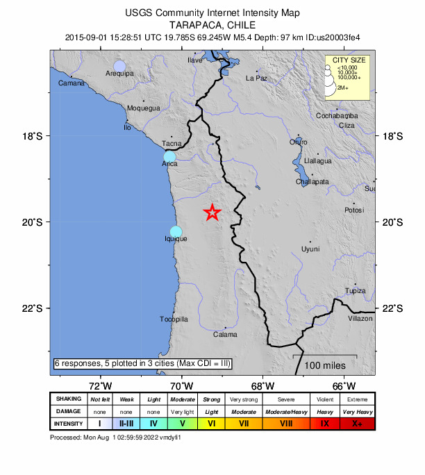 Did You Feel It? map: shaking reported by the public