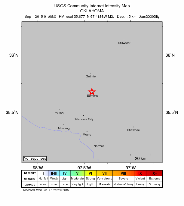 Did You Feel It? map: shaking reported by the public
