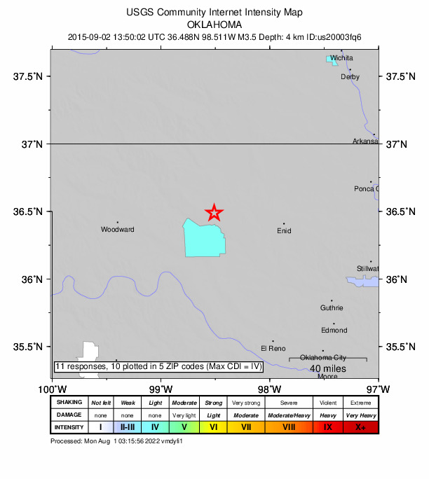 Did You Feel It? map: shaking reported by the public