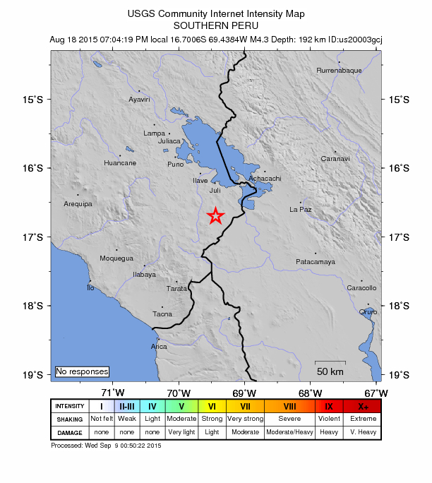 Did You Feel It? map: shaking reported by the public