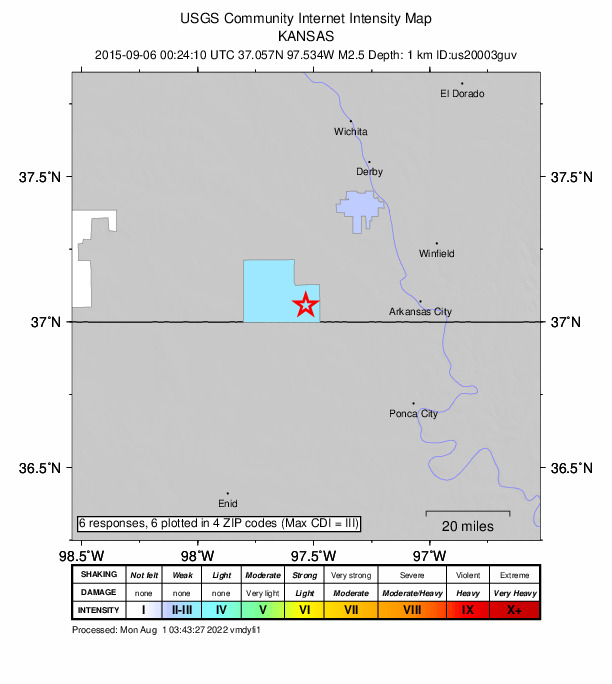 Did You Feel It? map: shaking reported by the public