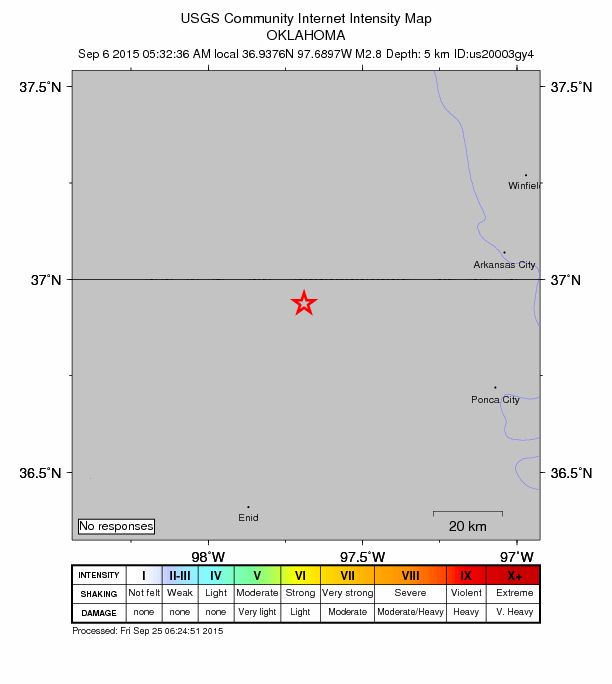 Did You Feel It? map: shaking reported by the public