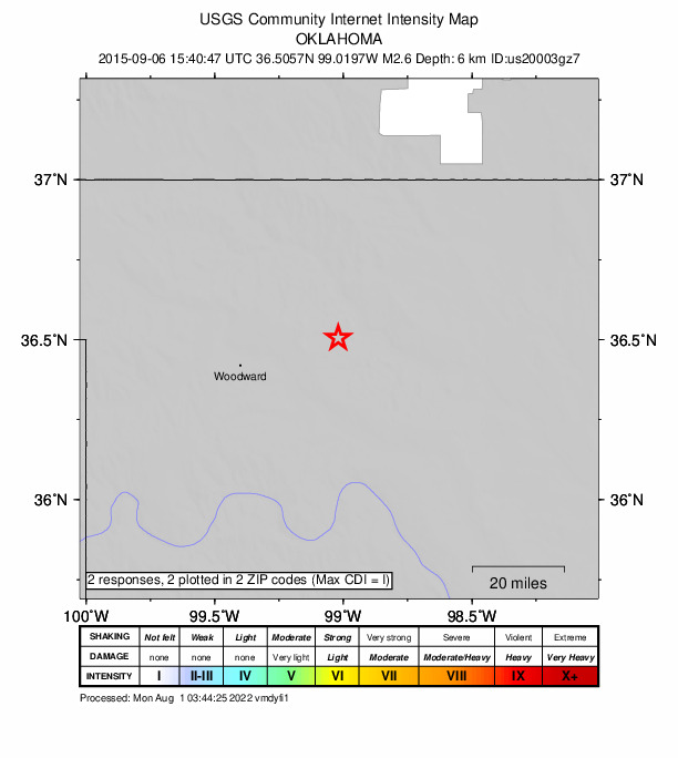 Did You Feel It? map: shaking reported by the public