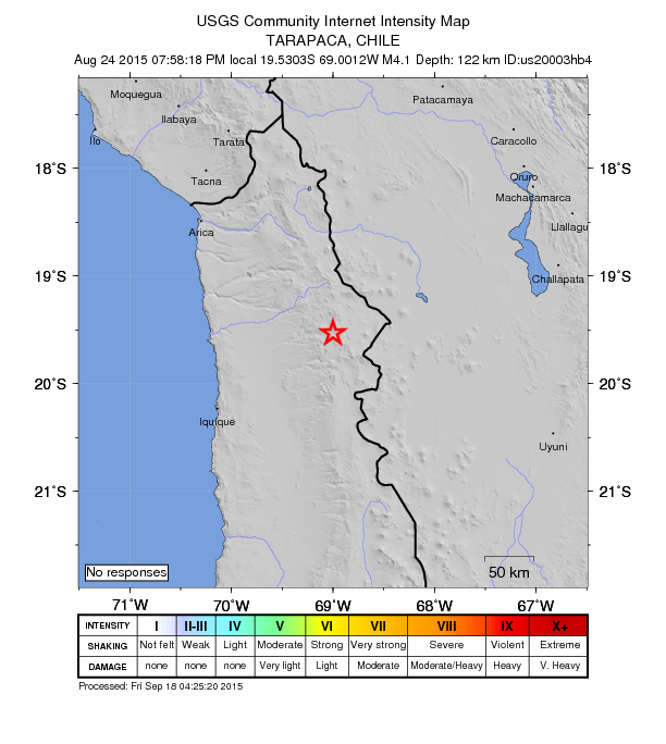 Did You Feel It? map: shaking reported by the public