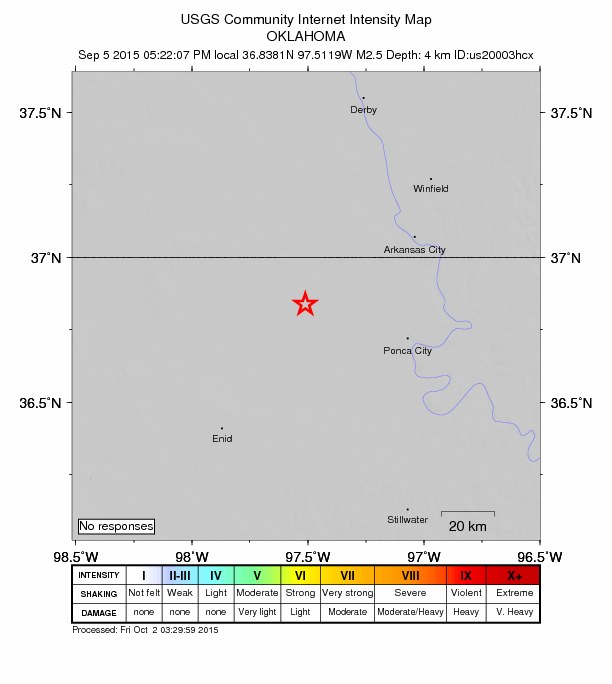 Did You Feel It? map: shaking reported by the public