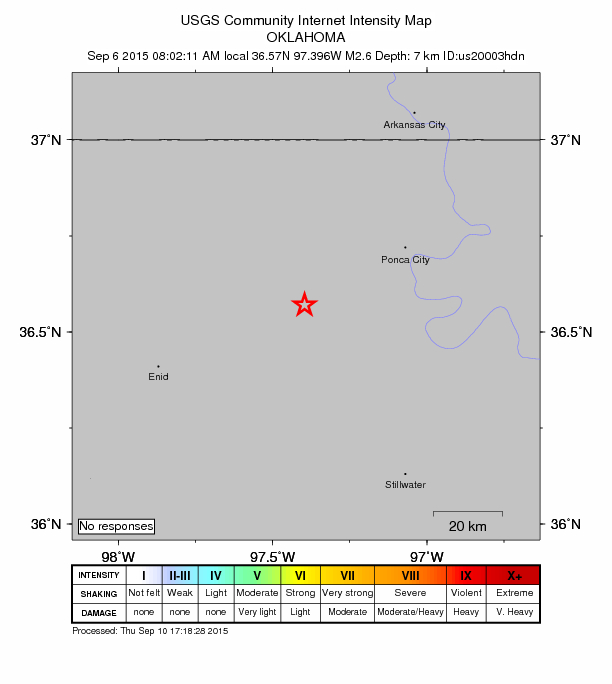 Did You Feel It? map: shaking reported by the public