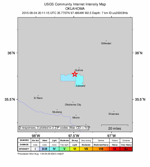 Did You Feel It? map: shaking reported by the public