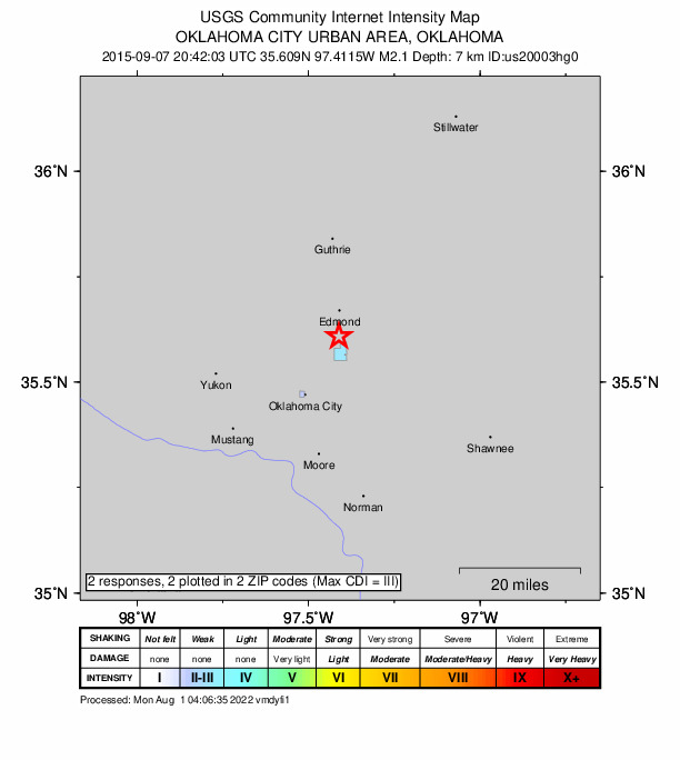 Did You Feel It? map: shaking reported by the public