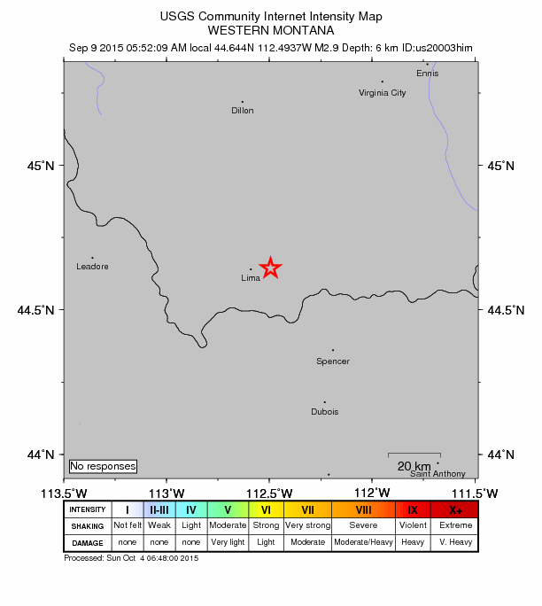 Did You Feel It? map: shaking reported by the public