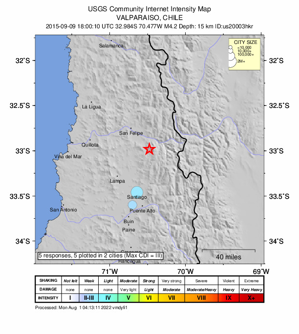 Did You Feel It? map: shaking reported by the public