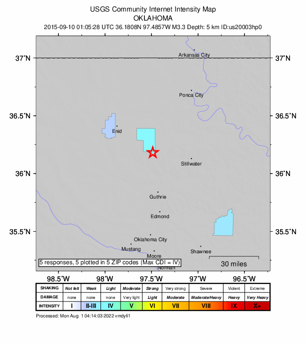 Did You Feel It? map: shaking reported by the public