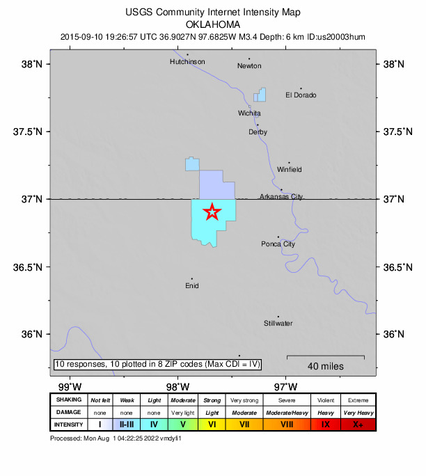 Did You Feel It? map: shaking reported by the public