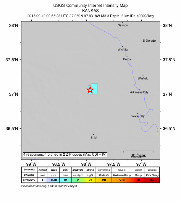 Did You Feel It? map: shaking reported by the public