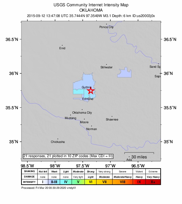 Did You Feel It? map: shaking reported by the public