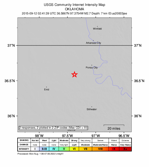 Did You Feel It? map: shaking reported by the public
