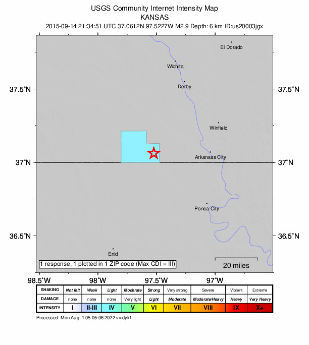 Did You Feel It? map: shaking reported by the public