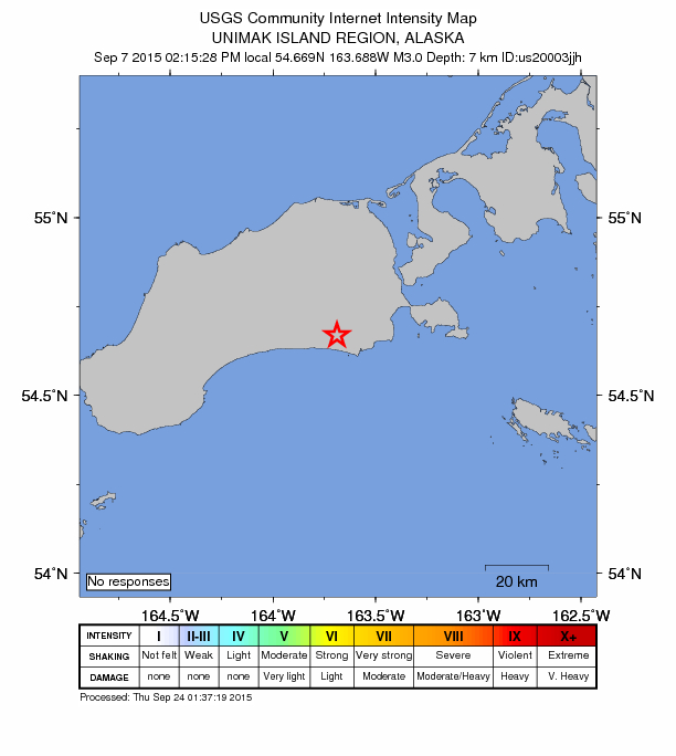 Did You Feel It? map: shaking reported by the public