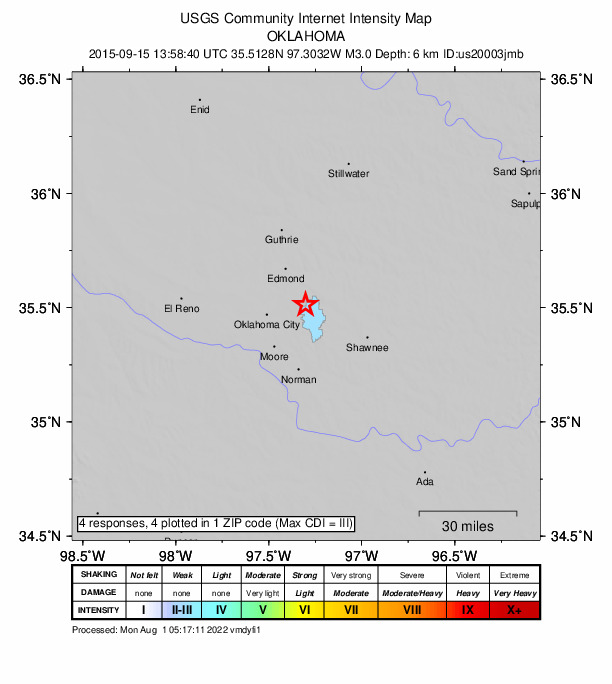 Did You Feel It? map: shaking reported by the public